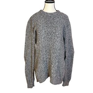 Gap Fisherman Sweater Gray Wool Blend Men’s Extra Large Chunky Cable Knit